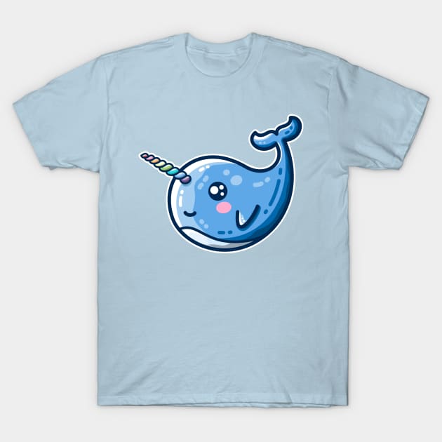 Narwhal With A Rainbow Horn T-Shirt by freeves